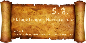 Stiegelmayer Narcisszusz névjegykártya